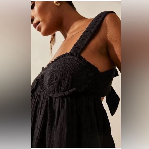 Free People Black Blissful Breeze Mini Size Extra Small XS - Picture 2 of 12